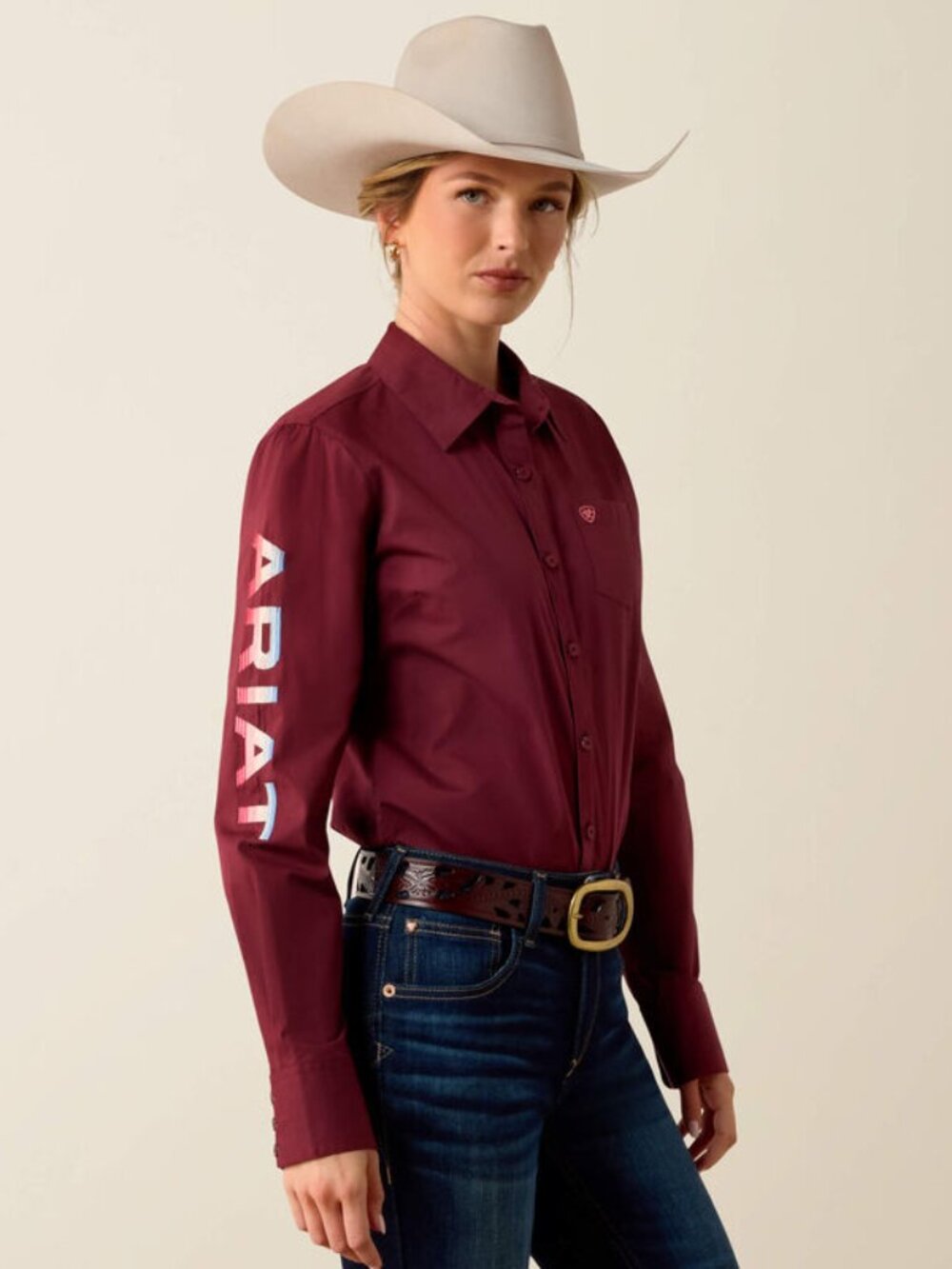 Ariat Women’s Long-Sleeve Team Kirby Stretch Shirt NWT I Size Medium